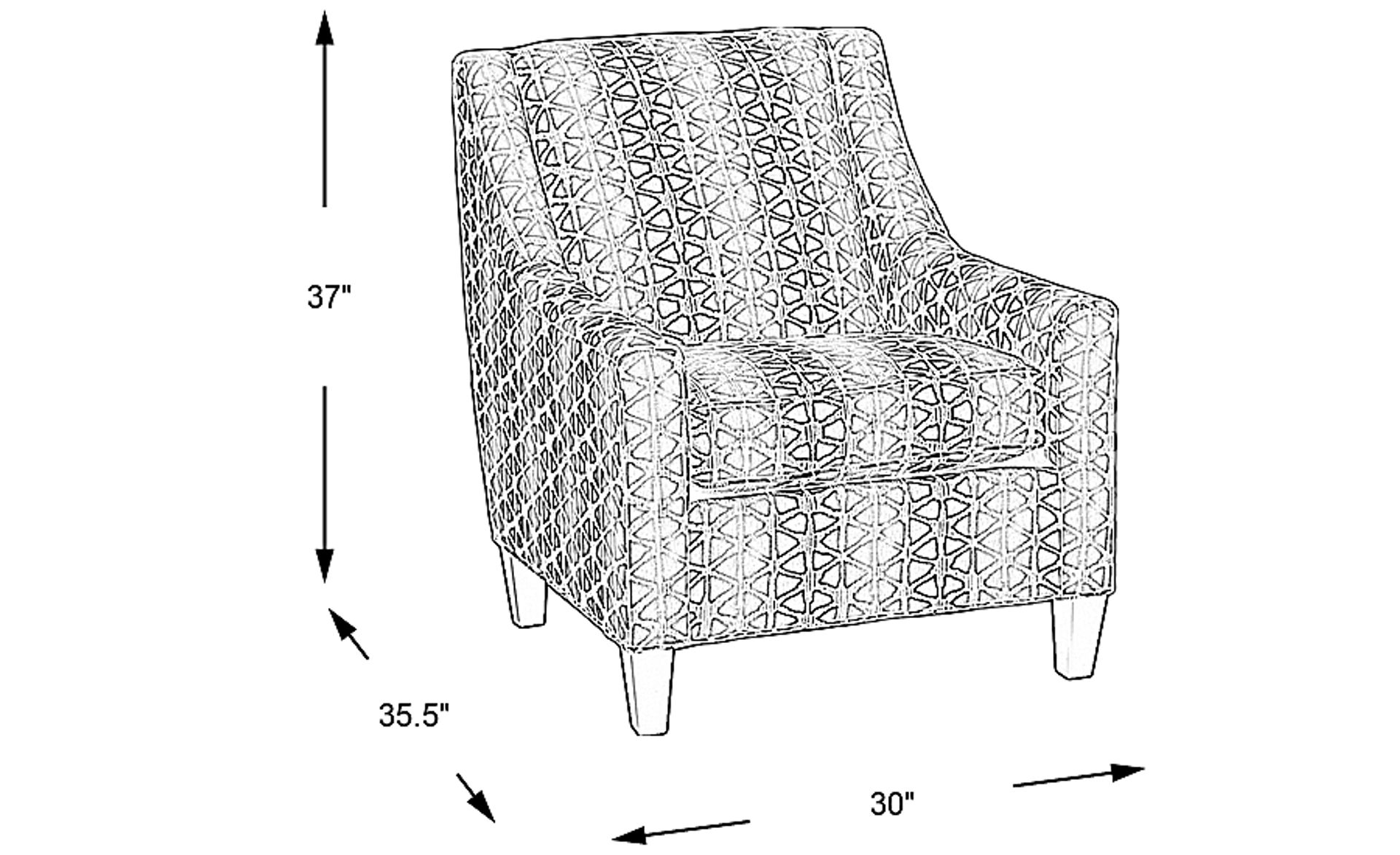 Dimension Image. Please refer to the Dimension Tab on this page for dimension details.