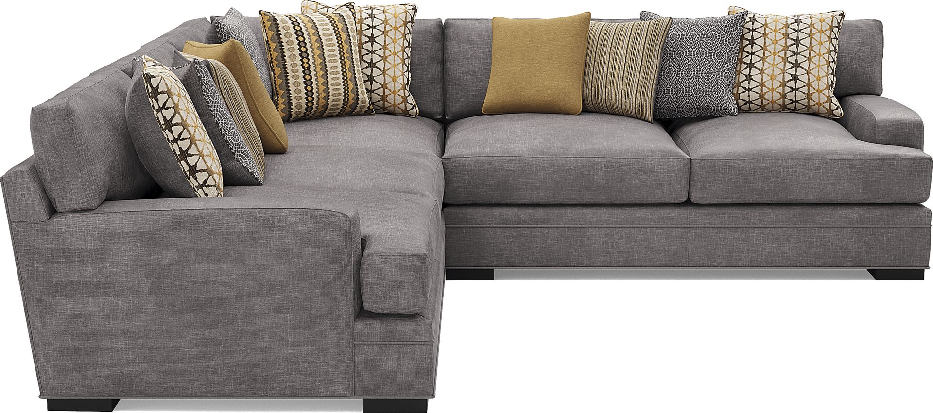 Palm Springs Silver 3 Pc Sectional - Image 3