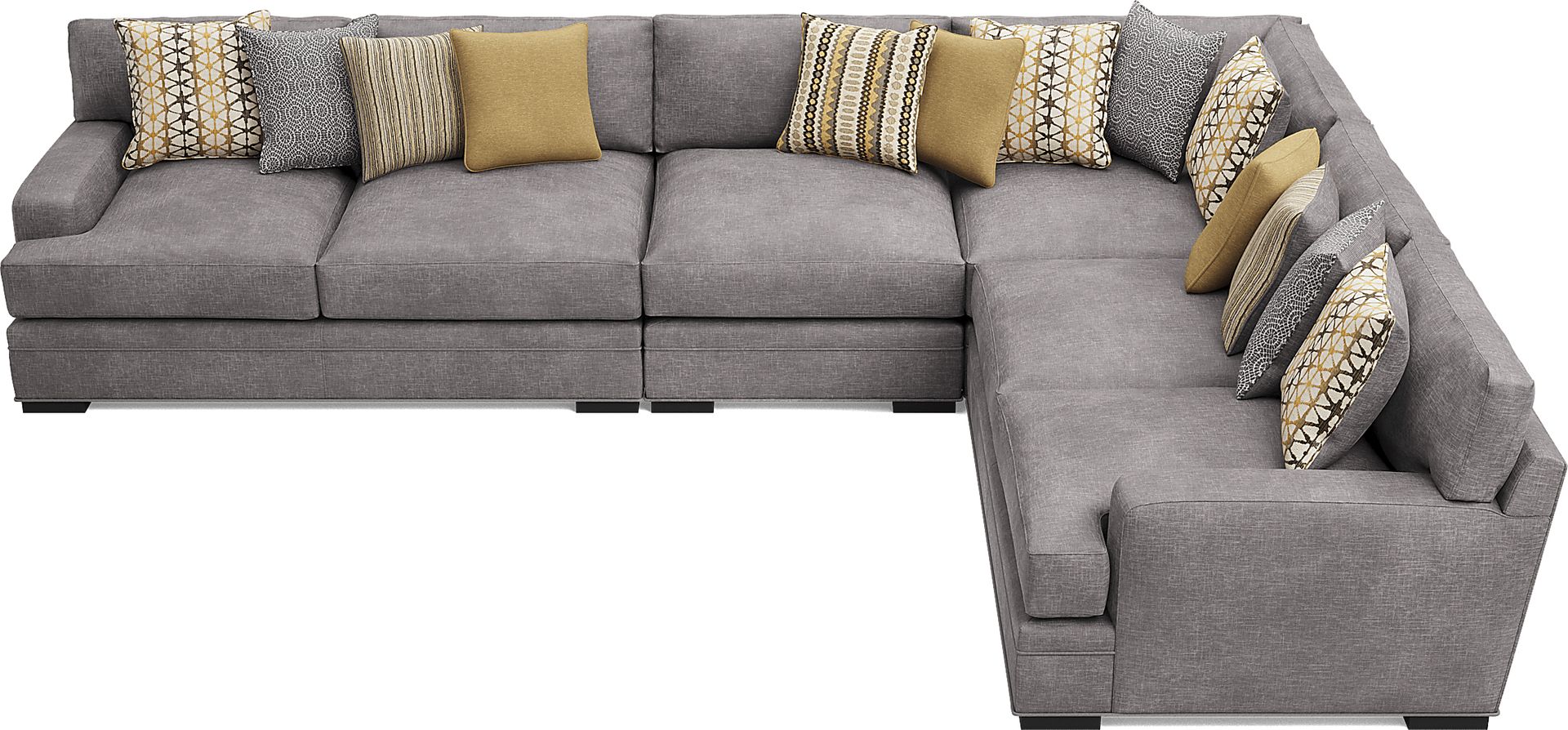 Palm Springs Silver 4 Pc Sectional - Image 4