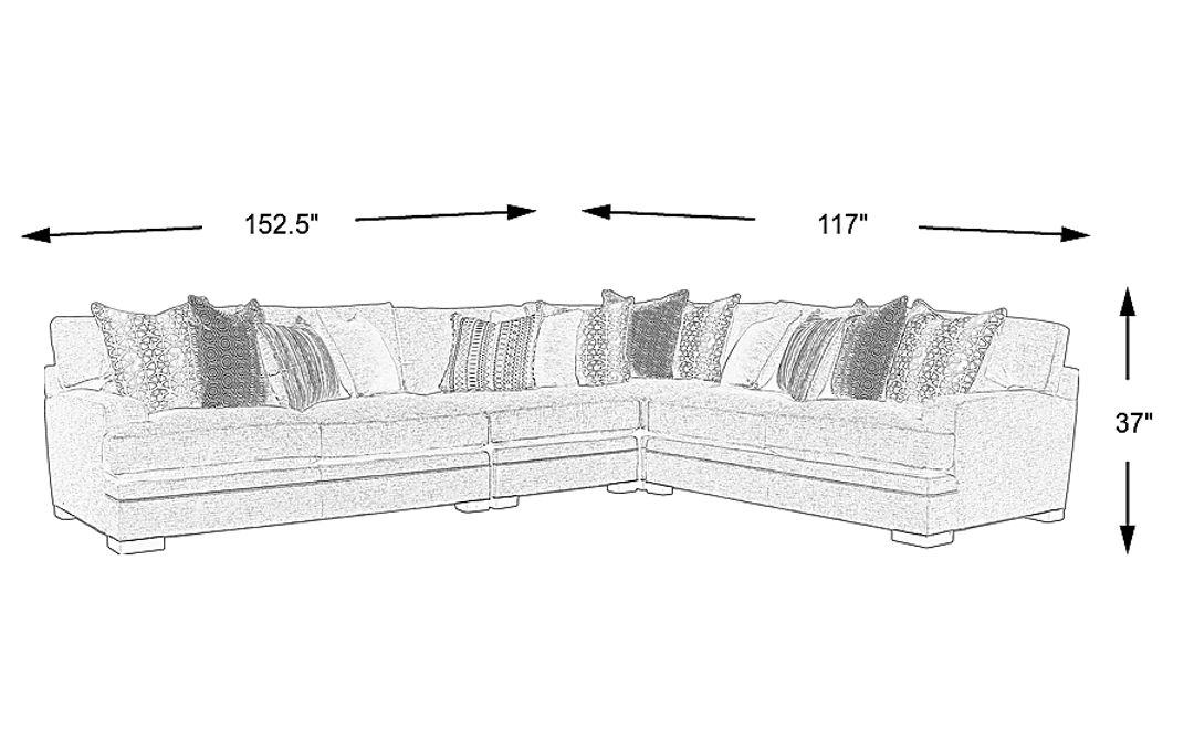 Palm Springs 4 Pc Sectional