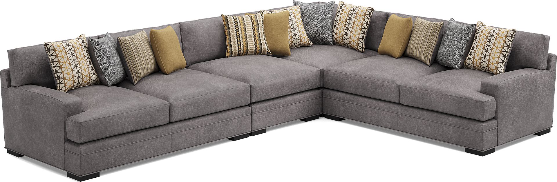 Palm Springs Silver 4 Pc Sectional - Image 1