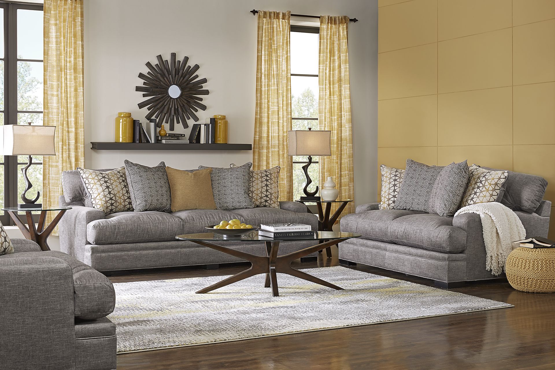 Cindy Crawford Home Palm Springs Gray 7 Pc Living Room - Image 1