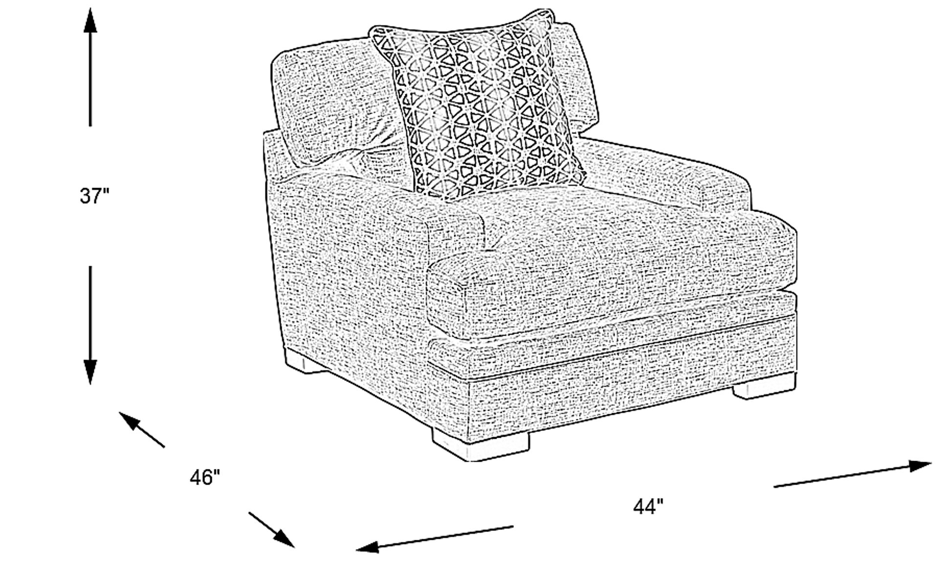 Dimension Image. Please refer to the Dimension Tab on this page for dimension details.