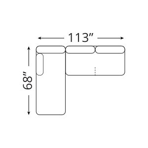 2 Pc with Chaise Left