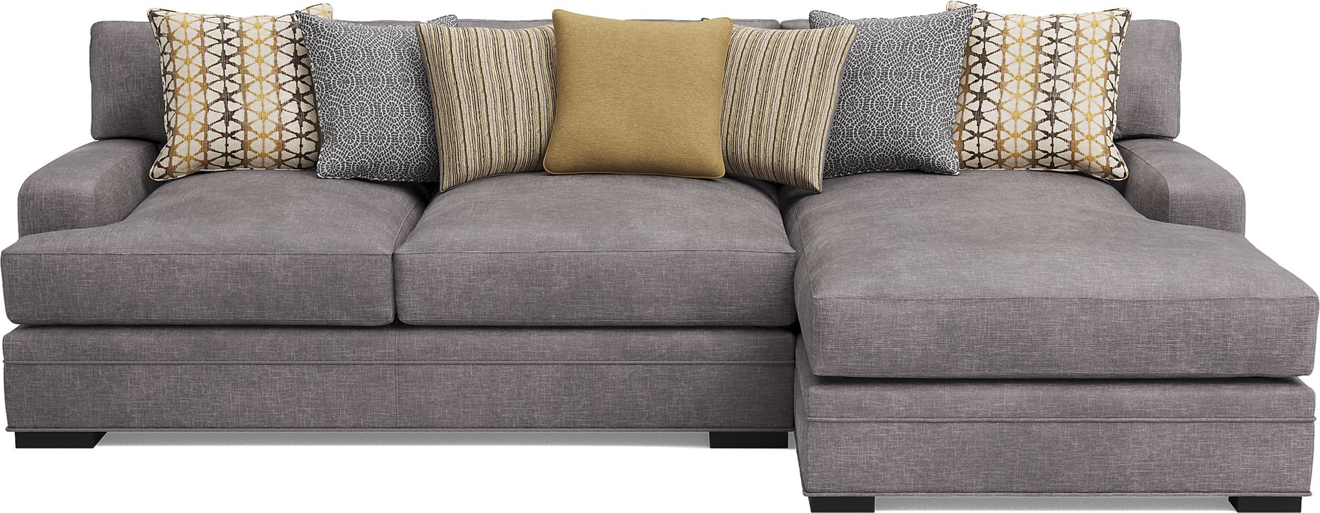 Palm Springs Silver 2 Pc Sectional - Image 1