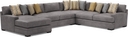 3 pc left arm sofa chaise sectional
