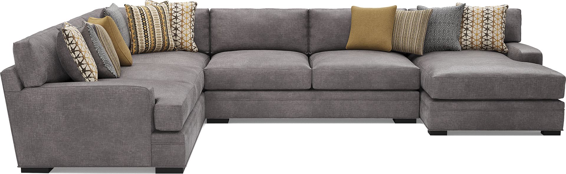 Palm Springs Silver 3 Pc Sectional - Image 3