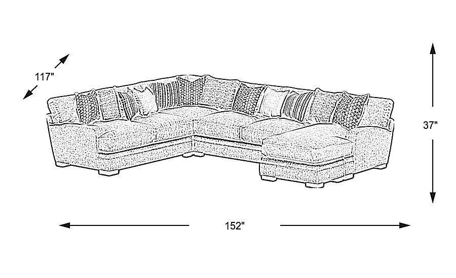 Cindy Crawford Home Palm Springs Silver 3 Pc Sectional Rooms To Go