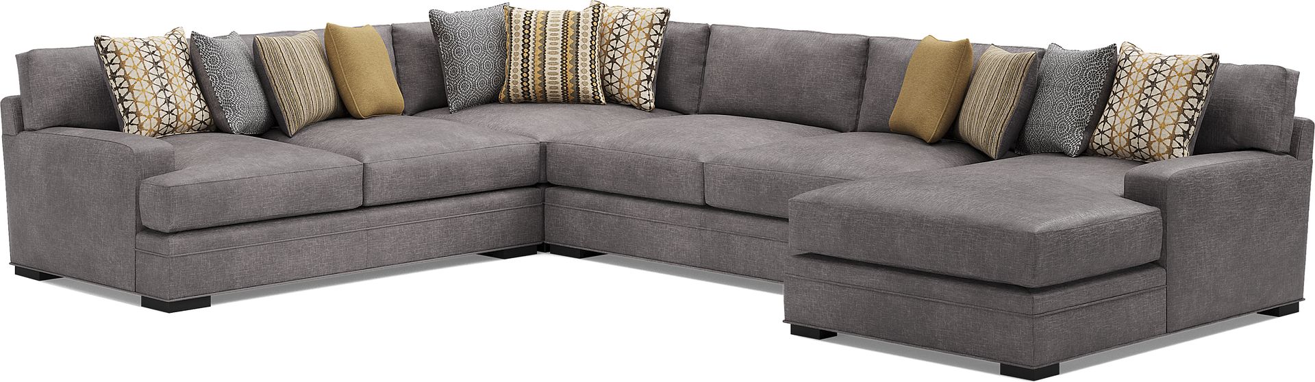 Palm Springs Silver 3 Pc Sectional - Image 1