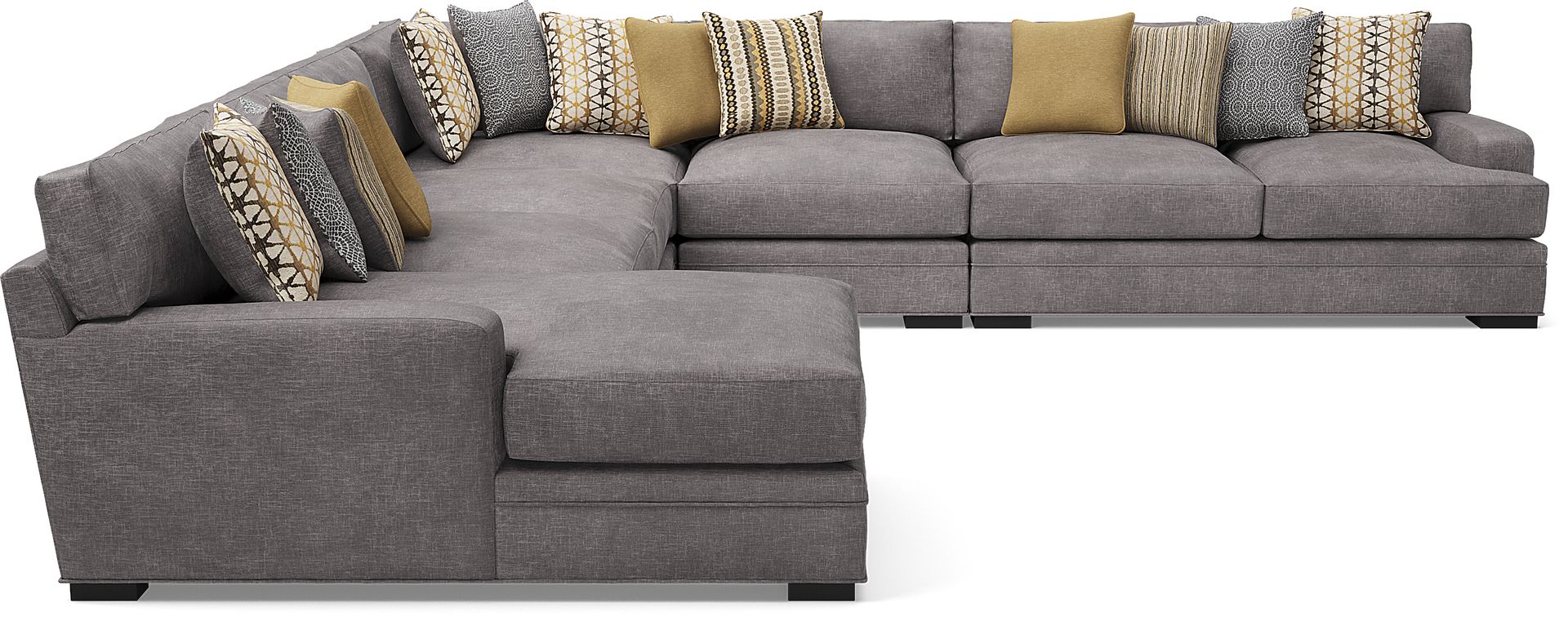 Palm Springs Silver 4 Pc Sectional - Image 4