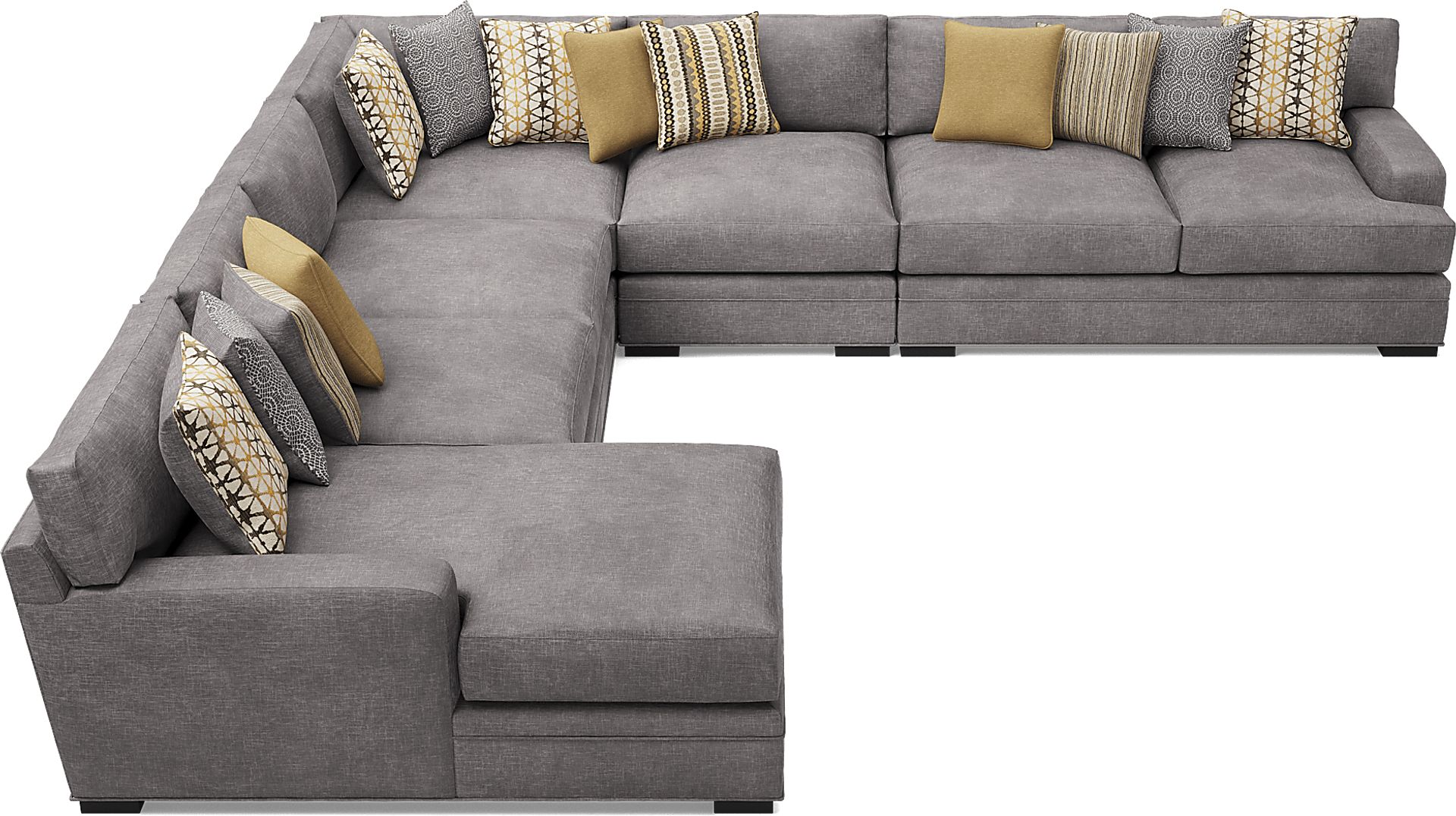 Palm Springs Silver 4 Pc Sectional - Image 5