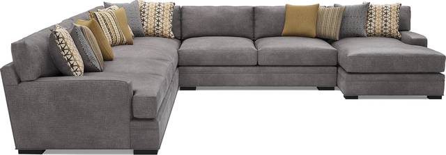 Palm Springs Silver 4 Pc Sectional - Thumbnail - Image 3