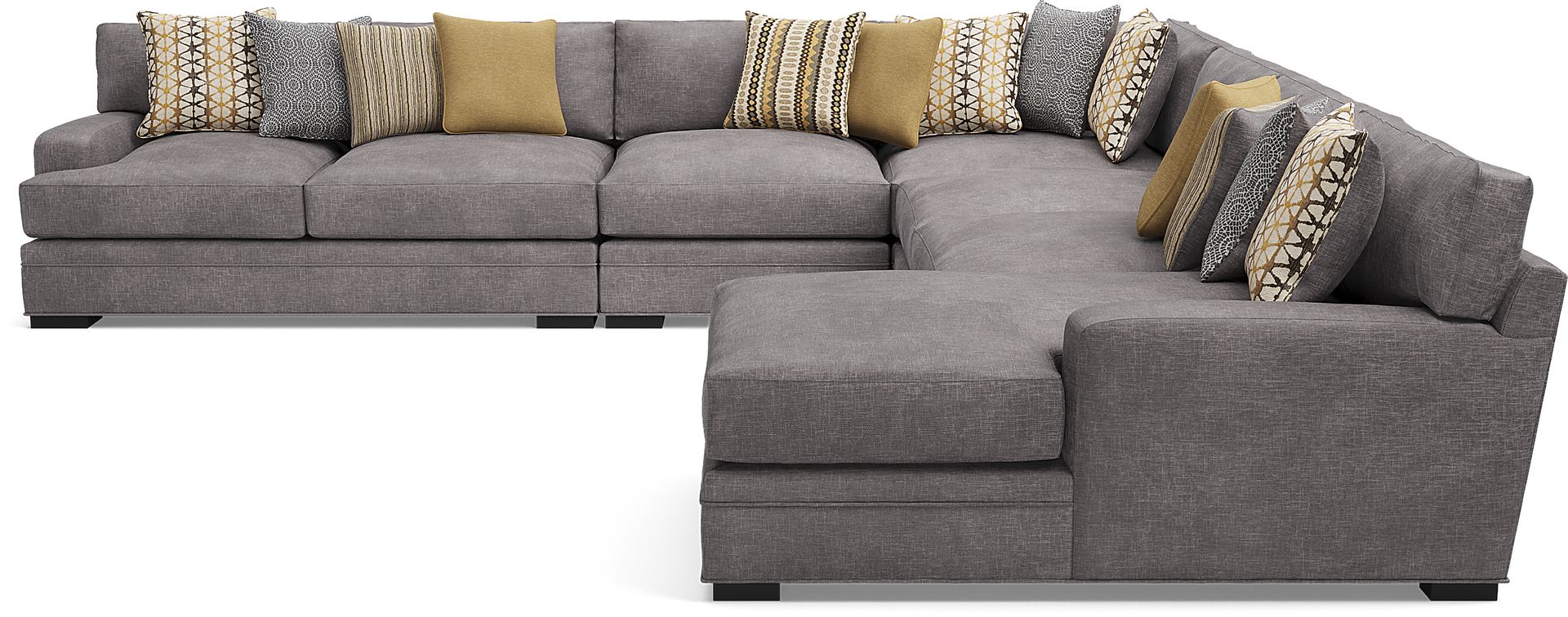 Palm Springs Silver 4 Pc Sectional - Image 4