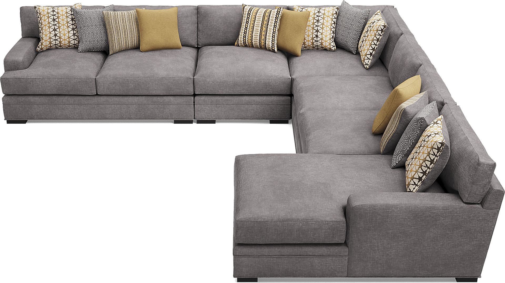 Palm Springs Silver 4 Pc Sectional - Image 5
