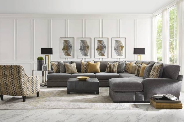 Palm Springs Silver 4 Pc Sectional - Thumbnail - Image 2
