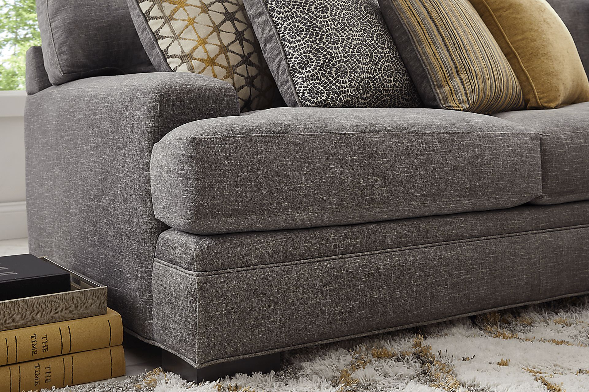 Palm Springs Silver 6 Pc Sectional Living Room - Image 2