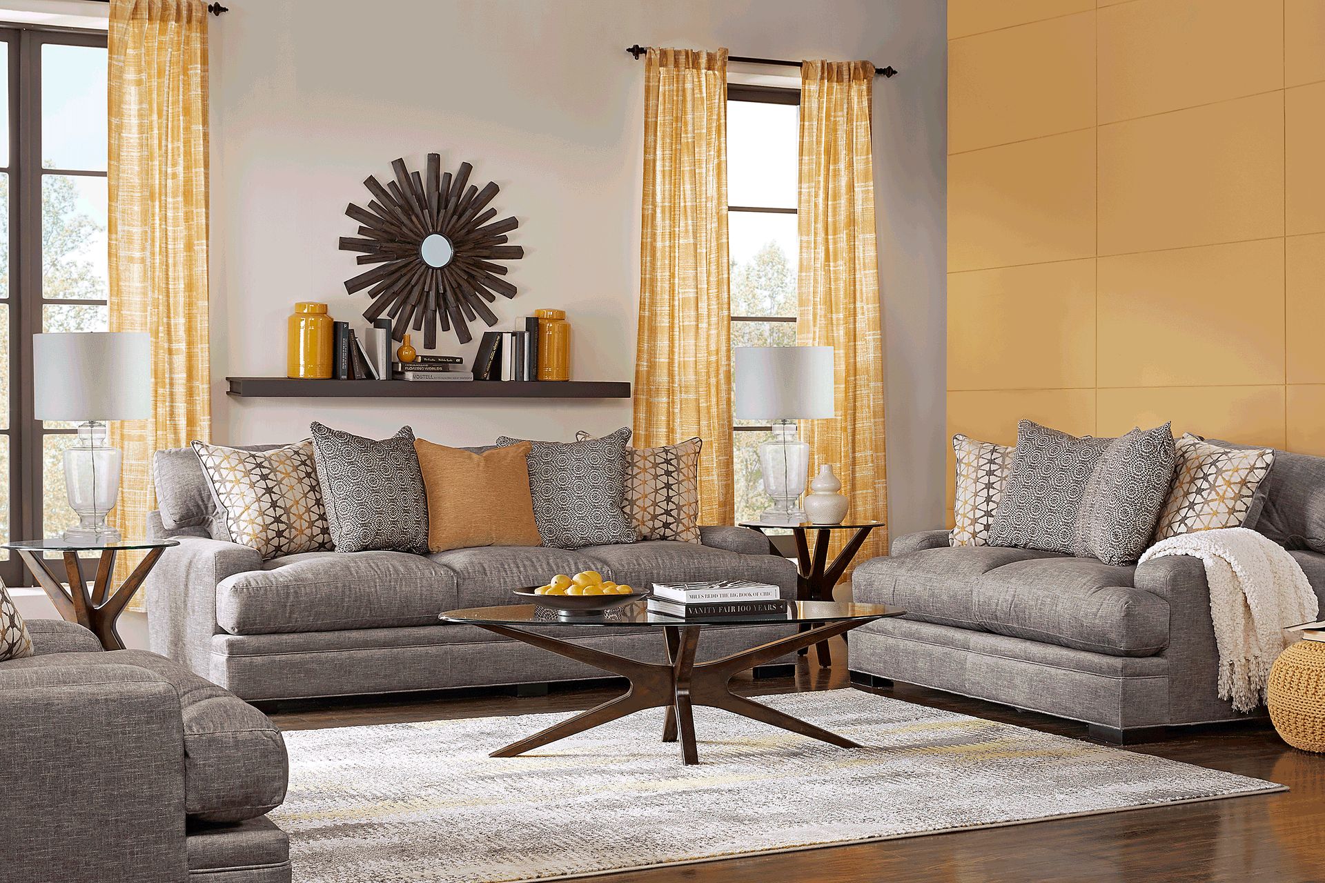 Palm Springs Silver 8 Pc Living Room - Image 1