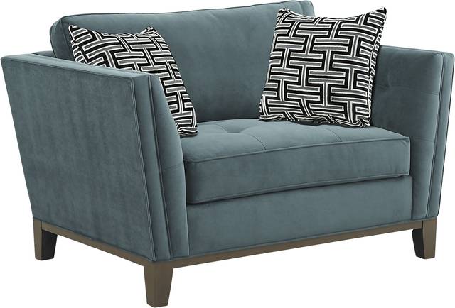 Cindy Crawford Home Park Boulevard Evergreen Plush Chair - Thumbnail - Image 1
