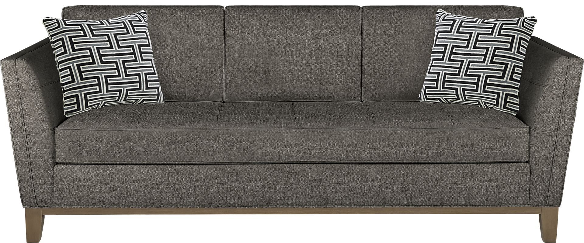 Cindy Crawford Home Park Boulevard Graphite Textured Sofa - Image 1