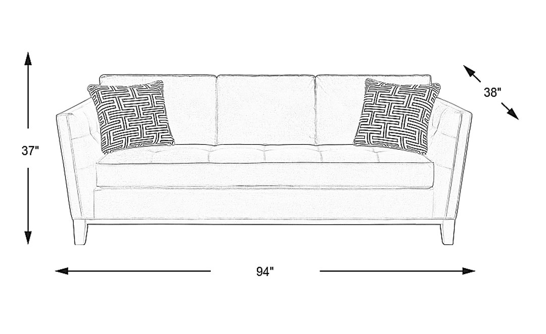 Cindy Crawford Home Park Boulevard Ocean Plush Sofa