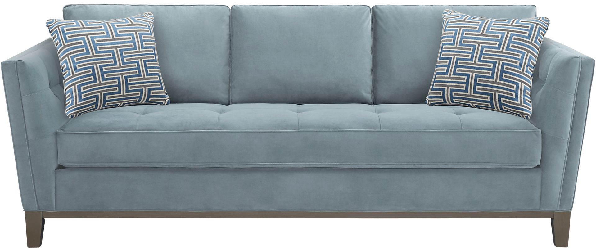 Cindy Crawford Home Park Boulevard Ocean Plush Sofa - Image 1