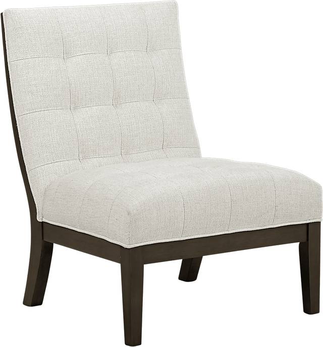 Cindy Crawford Home Park Boulevard Off-White Textured Accent Chair - Thumbnail - Image 1