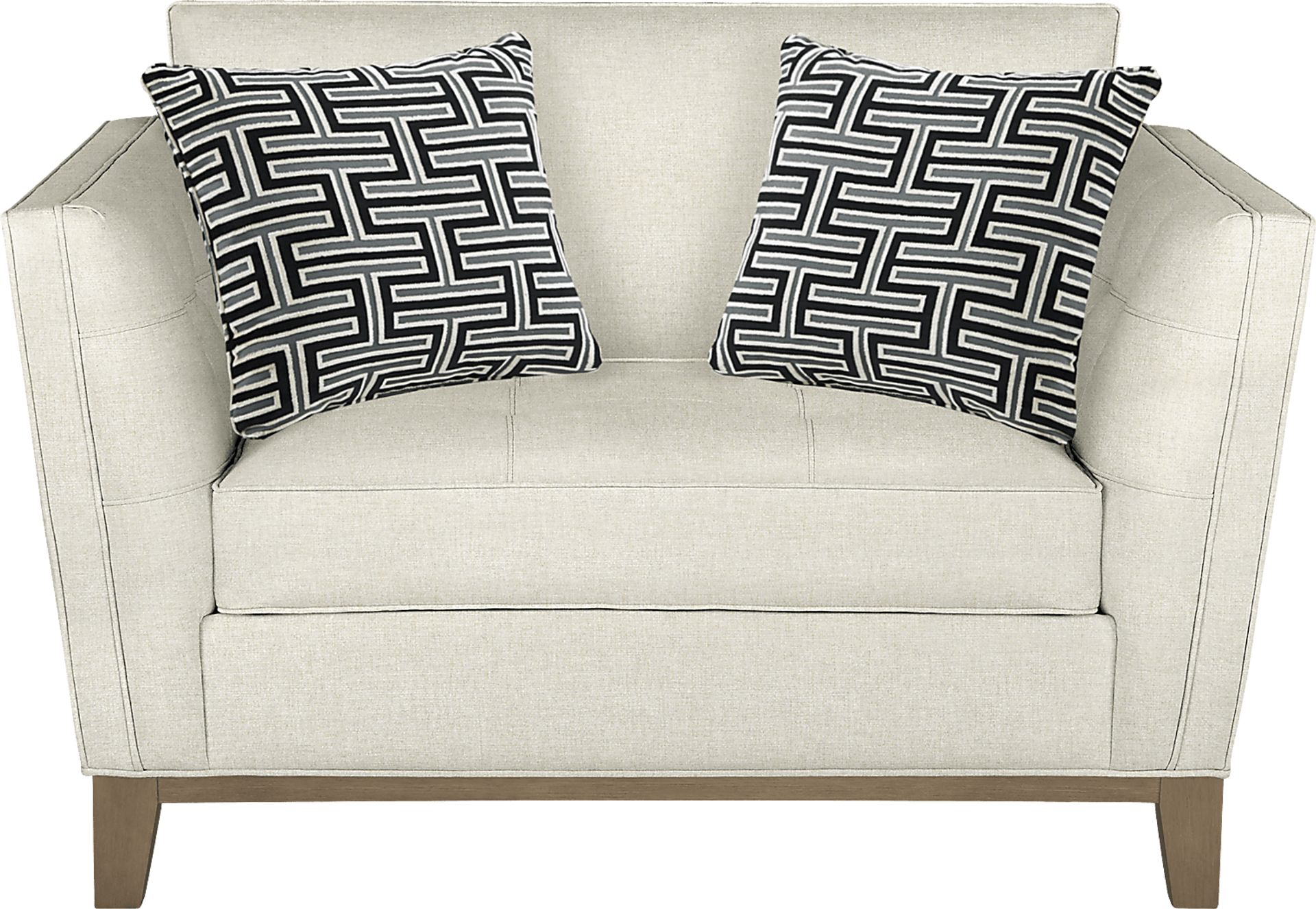 Cindy Crawford Home Park Boulevard Off-White Textured Chair - Image 1