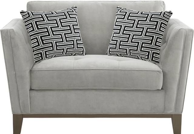 Cindy Crawford Home Park Boulevard Smoke Plush Chair - Thumbnail - Image 1
