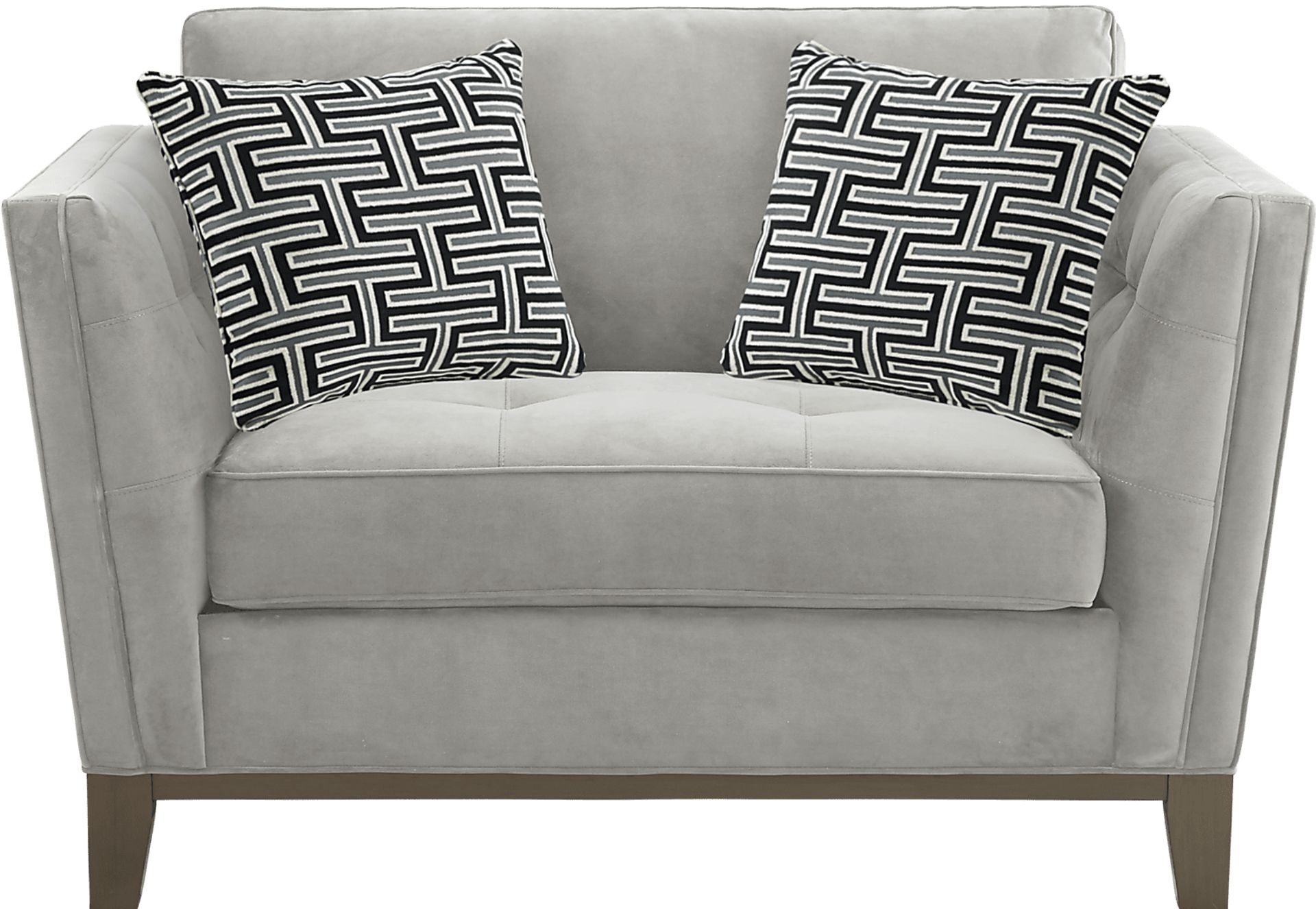 Cindy Crawford Home Park Boulevard Smoke Plush Chair - Image 1