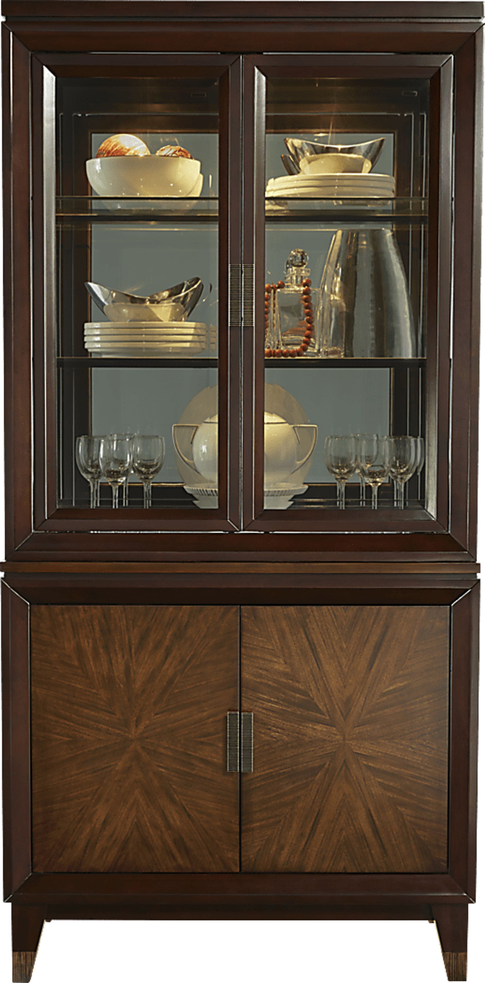 Cindy Crawford Home Philadelphia Chocolate 2 Pc Curio - Image 1