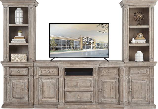 Cindy Crawford Home Pine Manor Brown 3 Pc Wall Unit - Thumbnail - Image 1