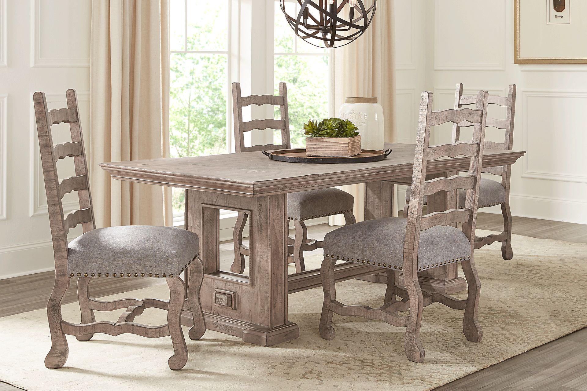 Cindy Crawford Home Pine Manor Brown 102 in. Dining Table - Image 2