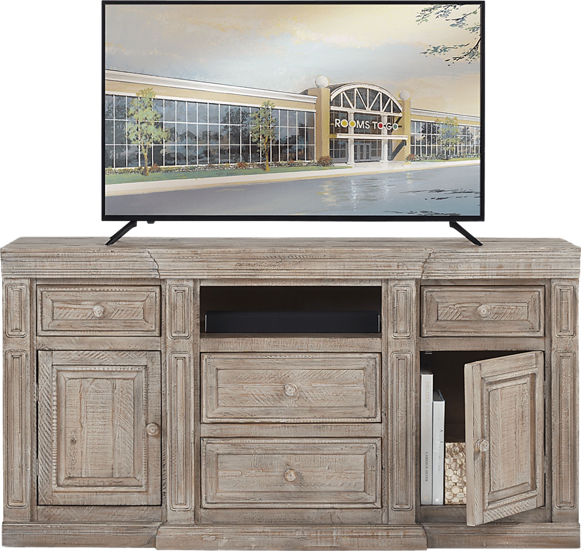 Cindy Crawford Home Pine Manor Brown 65 in. Console - Image 2