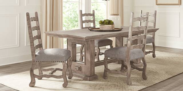 Cindy Crawford Home Pine Manor Brown 7 Pc 102 in. Dining Room - Thumbnail - Image 2