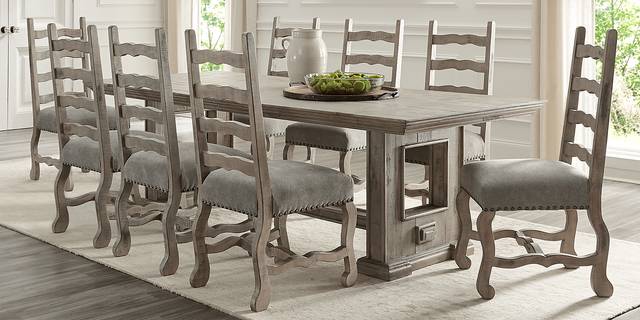 Cindy Crawford Home Pine Manor Brown 7 Pc 102 in. Dining Room - Thumbnail - Image 1