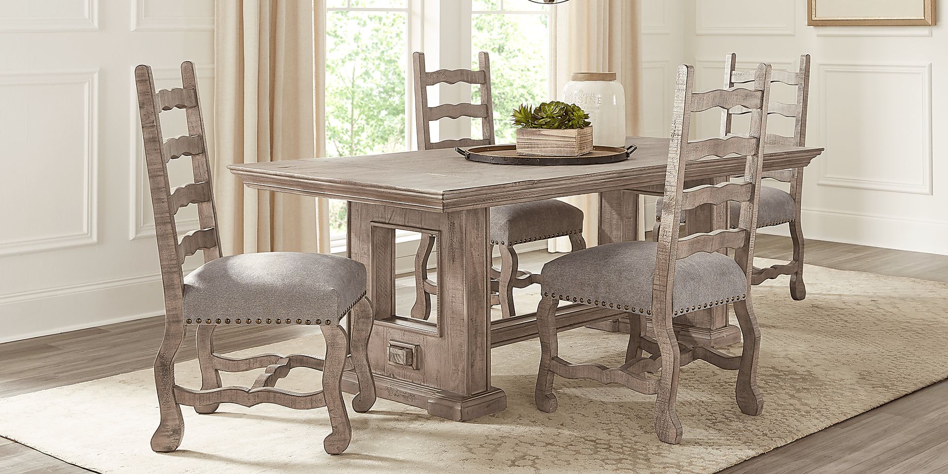 Cindy Crawford Home Pine Manor Brown 9 Pc 102 in. Dining Room - Image 2