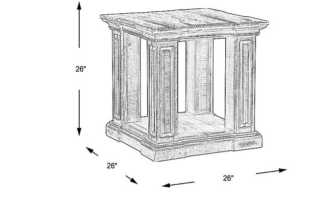 Dimension Image. Please refer to the Dimension Tab on this page for dimension details.