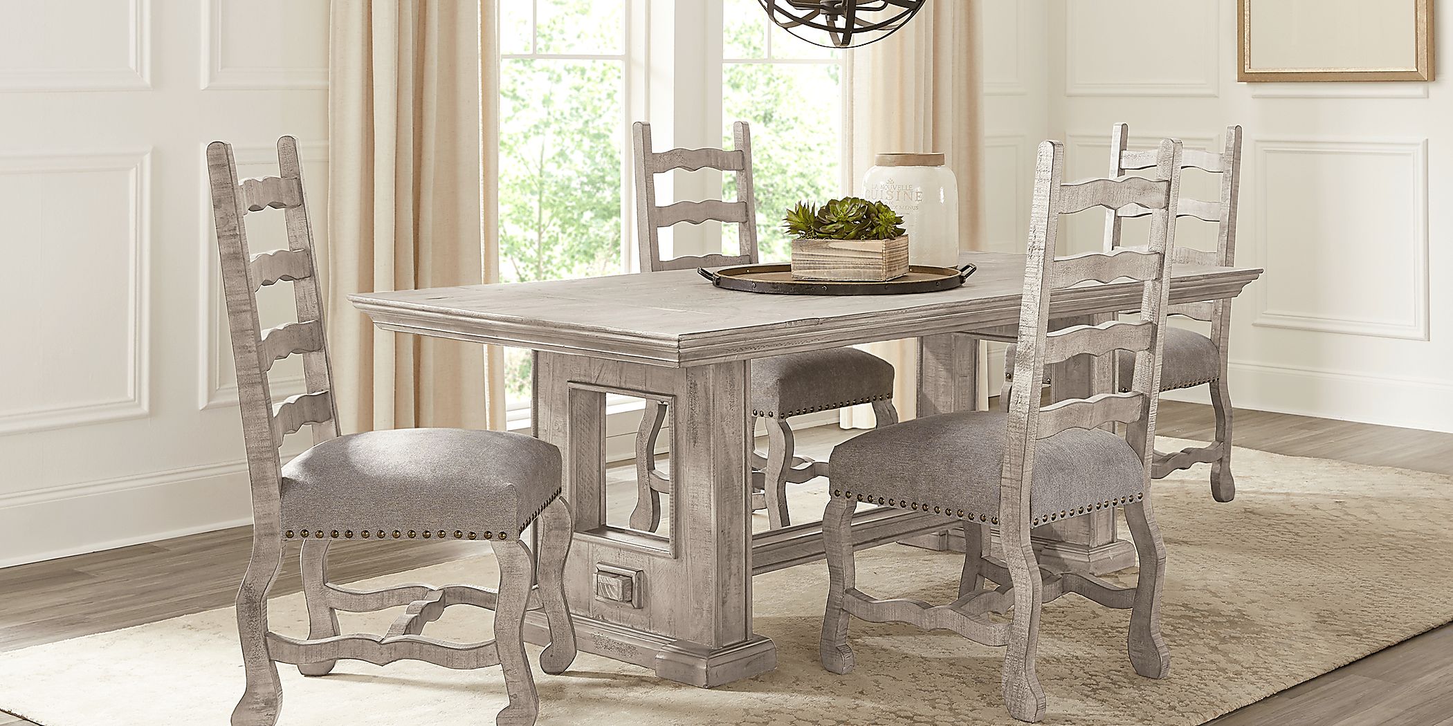 Rooms to go discount gray dining table