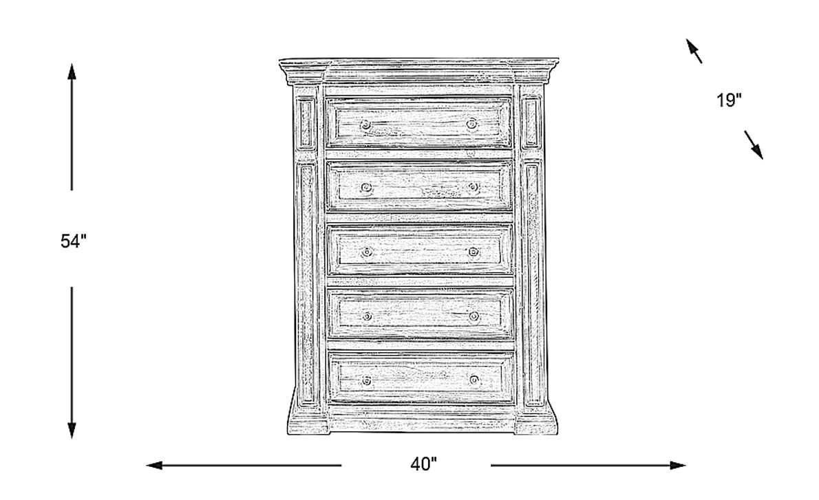 Cindy Crawford Home Pine Manor Gray Chest