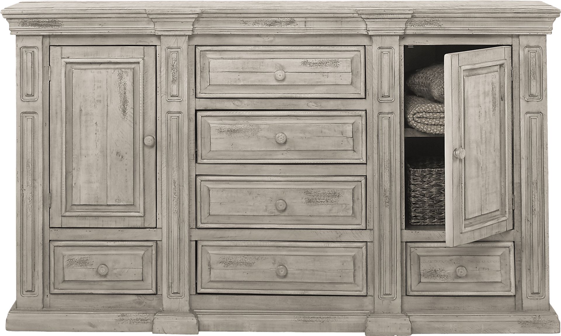 Cindy Crawford Home Pine Manor Gray 8 Pc King Panel Bedroom - Image 6