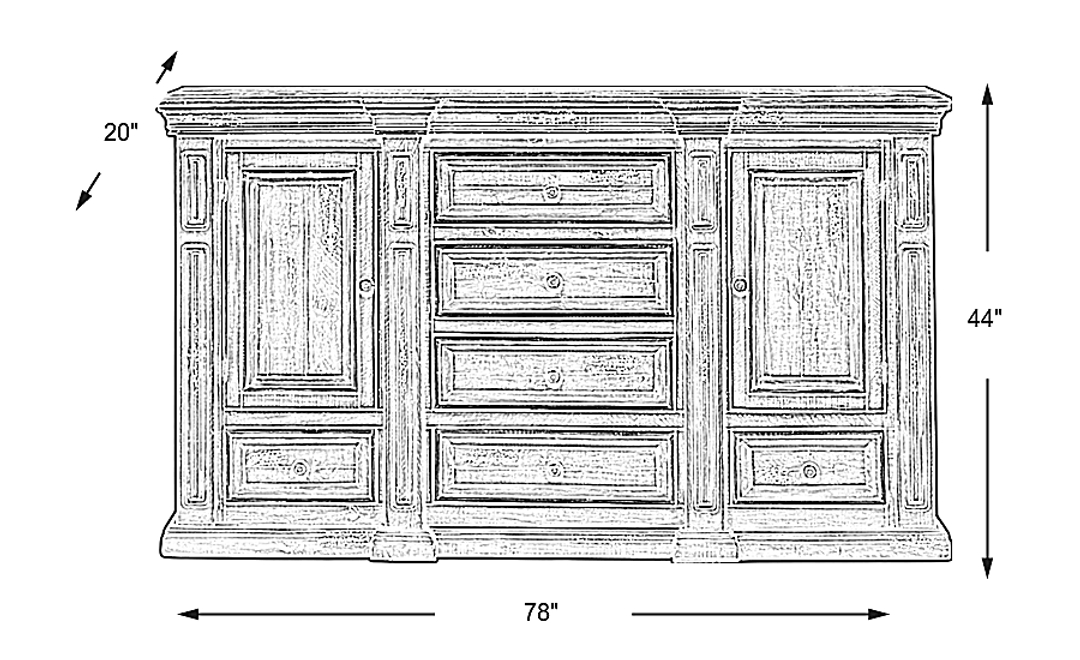 Pine Manor Gray Dresser