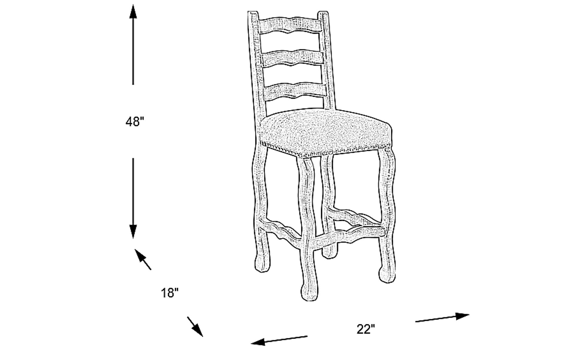 Dimension Image. Please refer to the Dimension Tab on this page for dimension details.