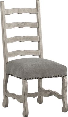 Pine Manor Gray Ladder Back Side Chair