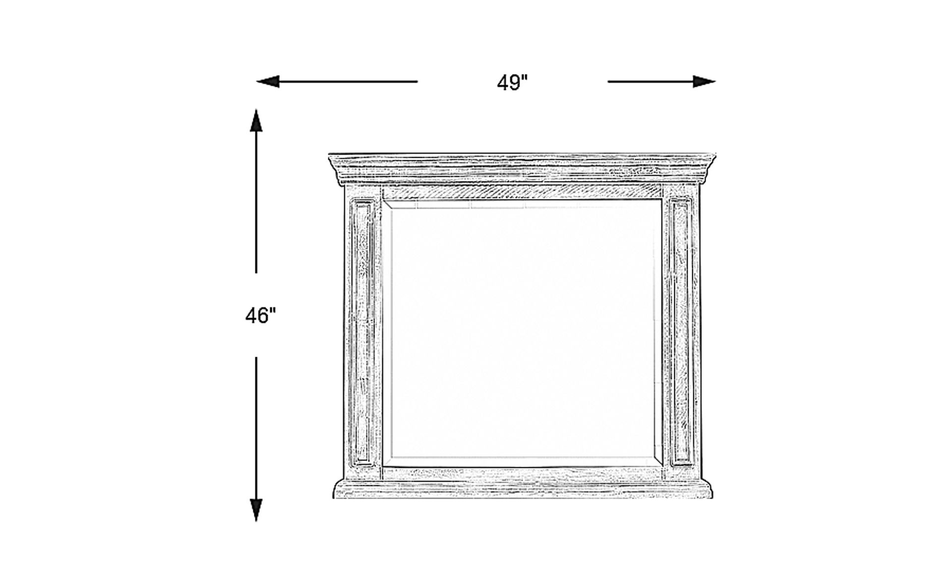 Dimension Image. Please refer to the Dimension Tab on this page for dimension details.