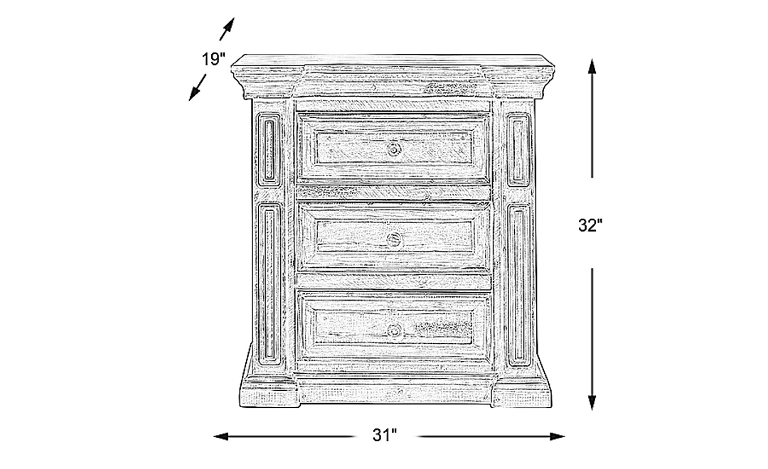 Pine Manor Gray Nightstand