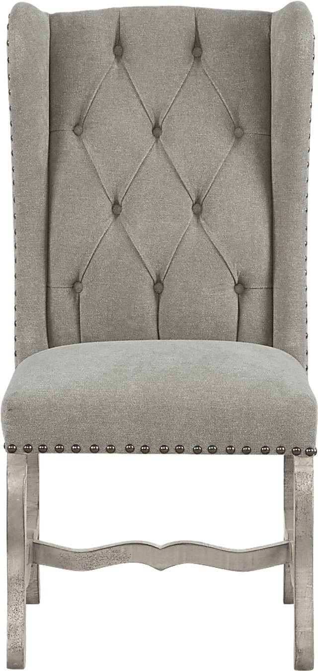Pine Manor Gray Wingback Side Chair - Thumbnail - Image 2