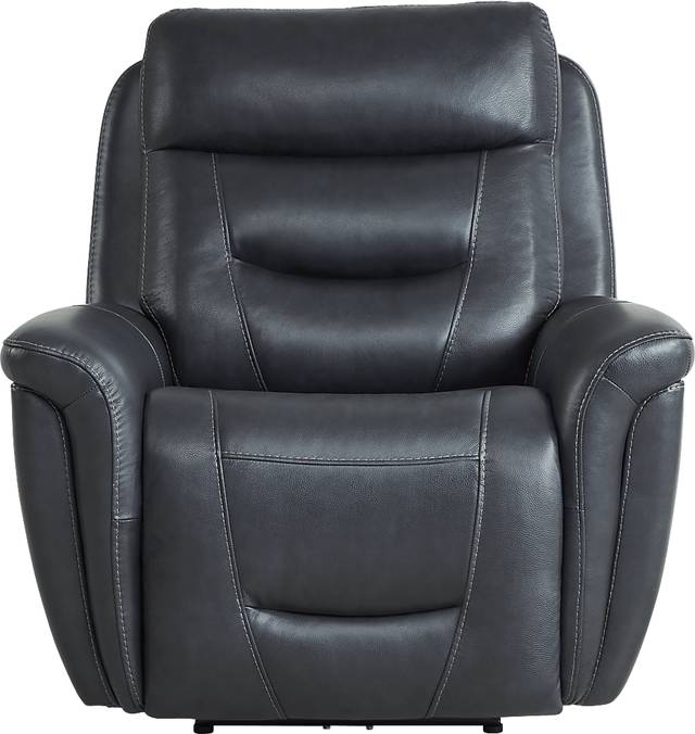 Regis Park Midnight Leather Dual Power Recliner - Thumbnail - Image 2