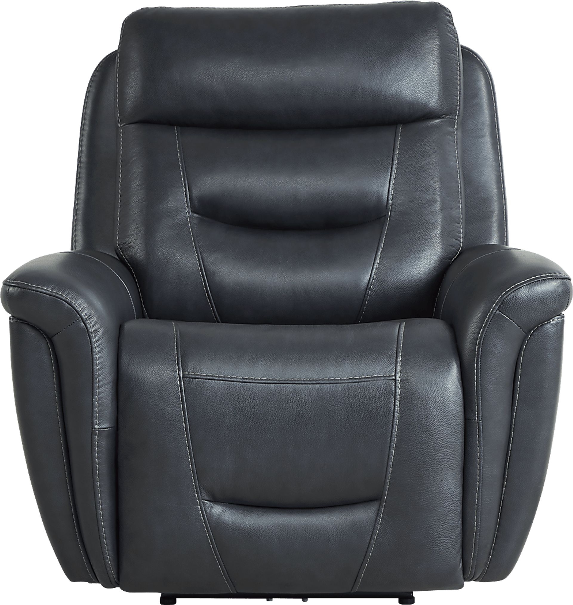 Regis Park Midnight Leather Dual Power Recliner - Image 2