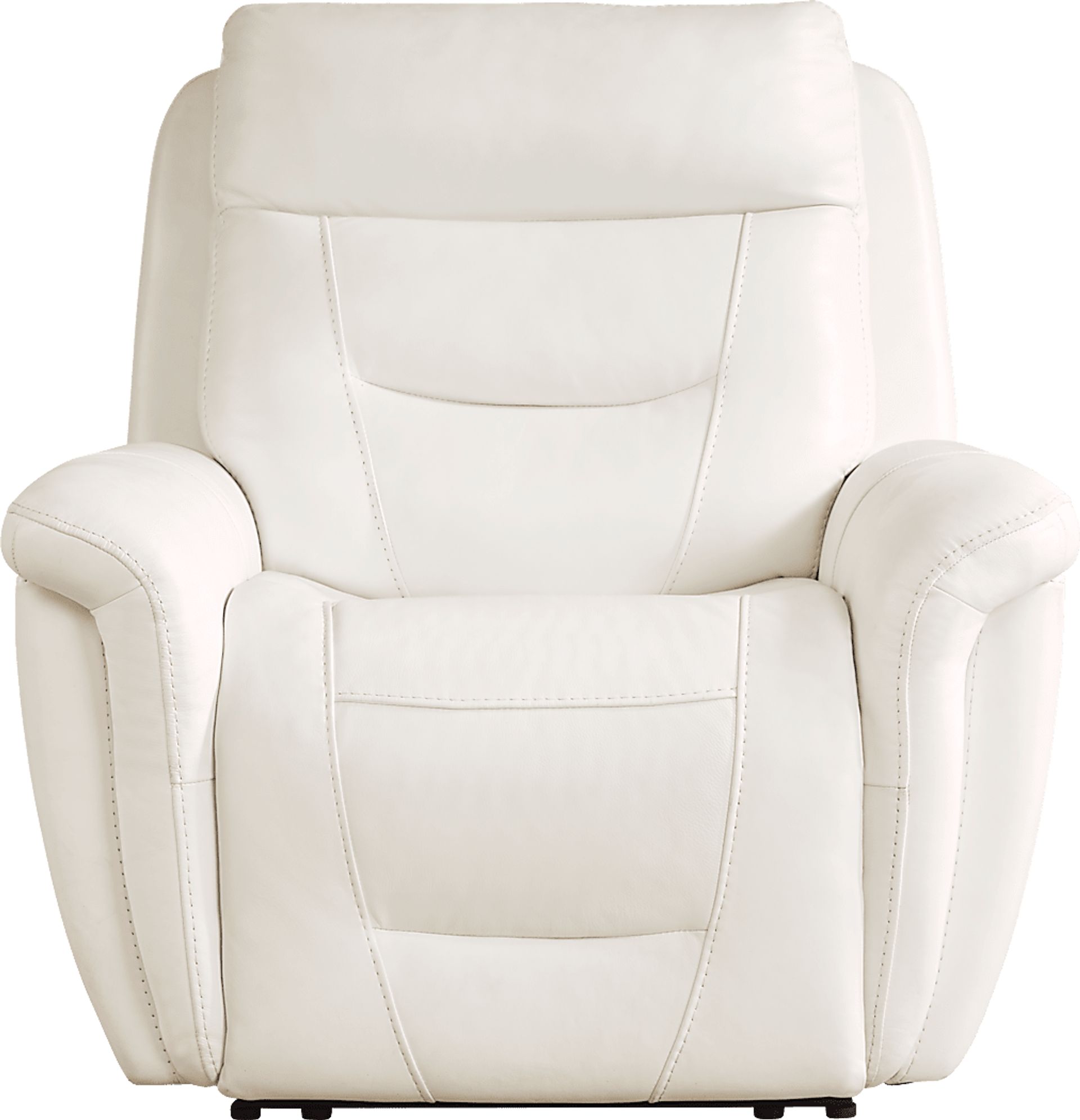 Regis Park White Leather Dual Power Recliner - Image 2
