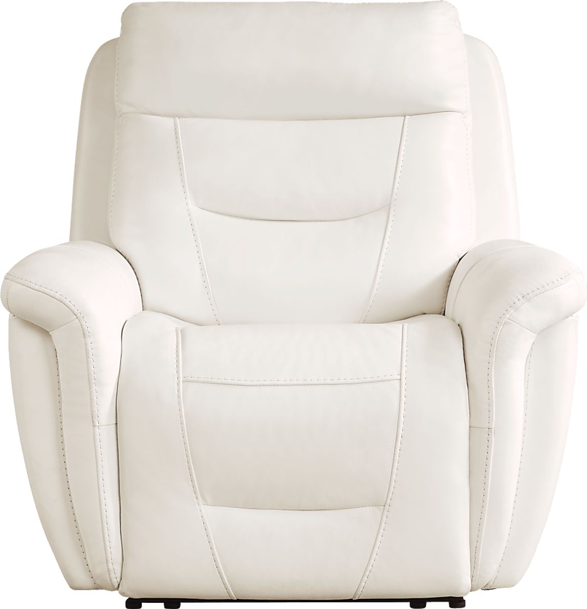 Cindy Crawford Home Regis Park White Leather Dual Power Recliner Rooms To Go